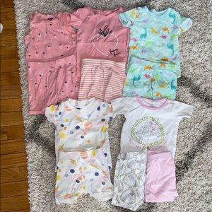 12-18 month Girls Summer Pajama Bundle